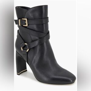 New Kenneth Cole New York Black Heeled Boots sz 10 M